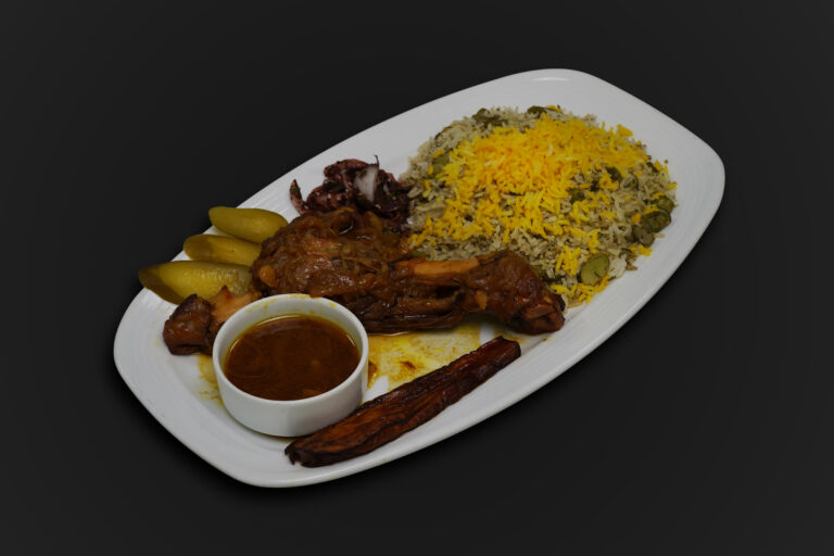 باقالی‌پلو با ماهیچه