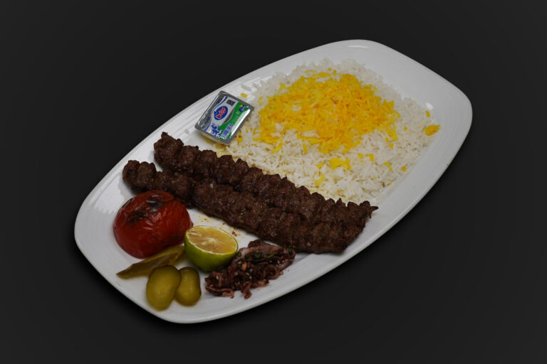 چلو کوبیده 2 سیخ