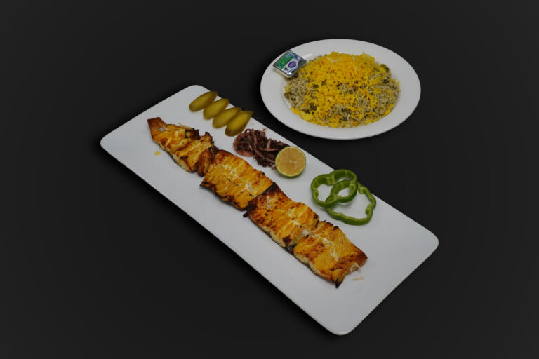 باقالی پلو با ماهی کبابی