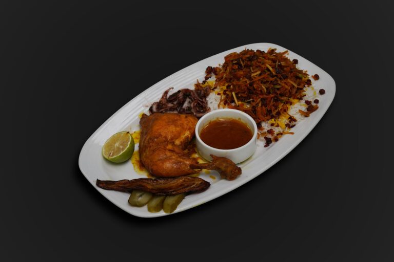 مرصع پلو با مرغ